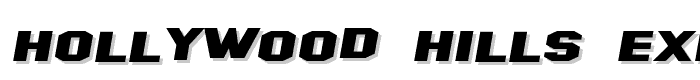 Hollywood Hills Expanded Italic font